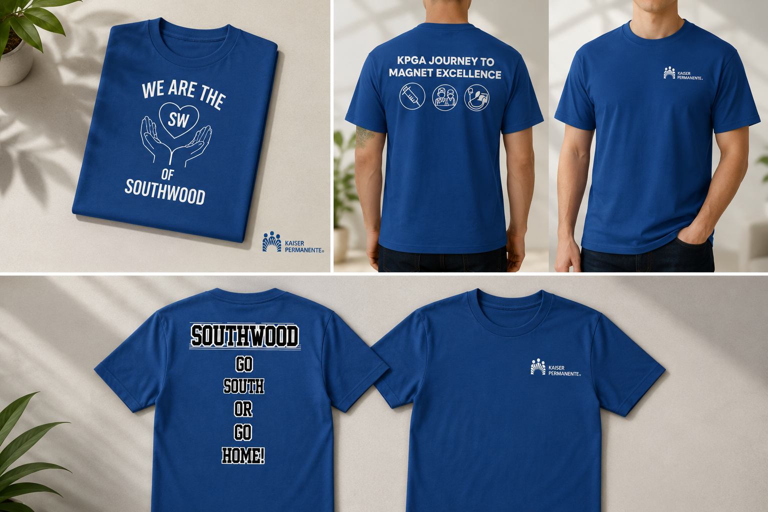 Kaiser Permanente employee engagement t-shirt designs